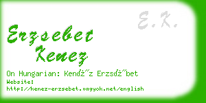 erzsebet kenez business card